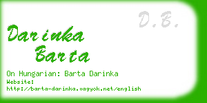 darinka barta business card